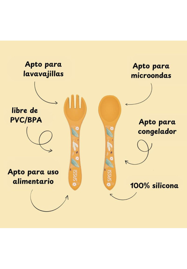 Cubiertos de silicona León SASSI