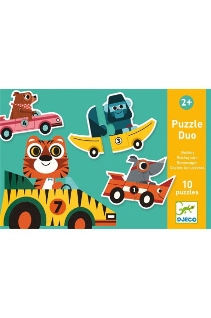 Educativos Puzzle dúo Coches de carreras