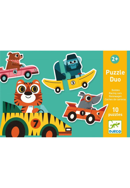 Educativos Puzzle dúo Coches de carreras