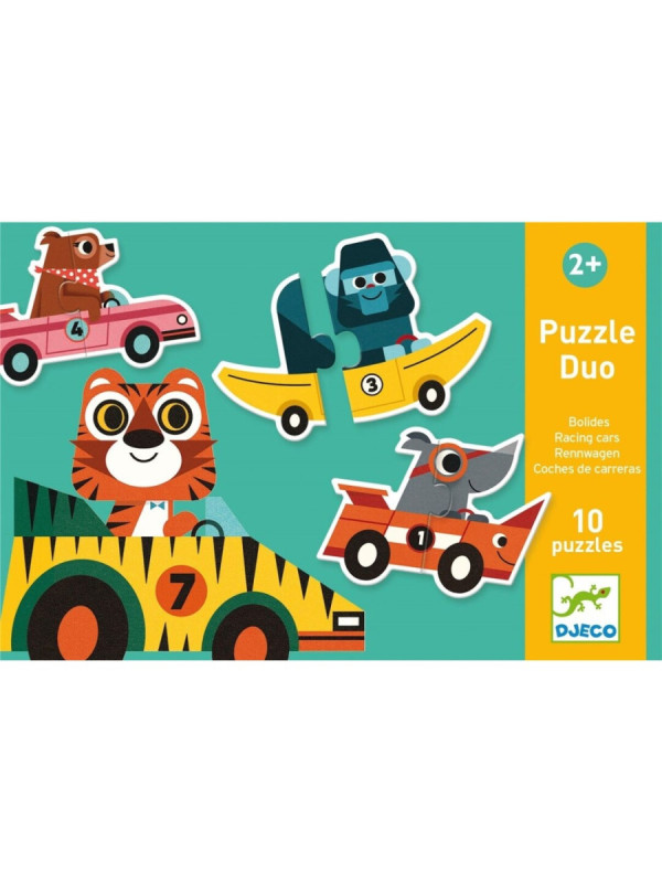 Educativos Puzzle dúo Coches de carreras