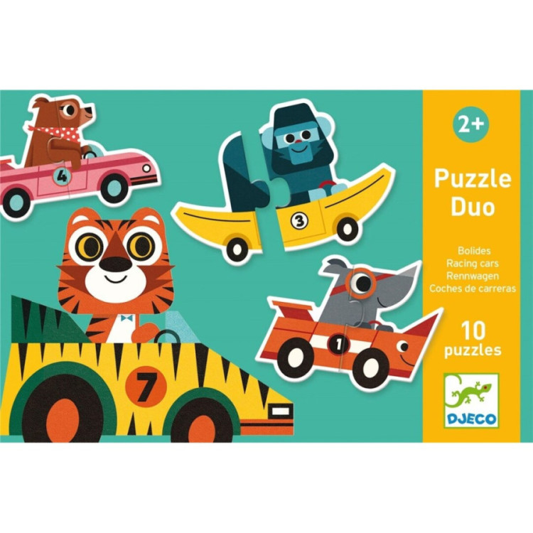 Educativos Puzzle dúo Coches de carreras
