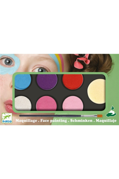 Estuche de maquillaje paleta 6 colores dulce DJECO