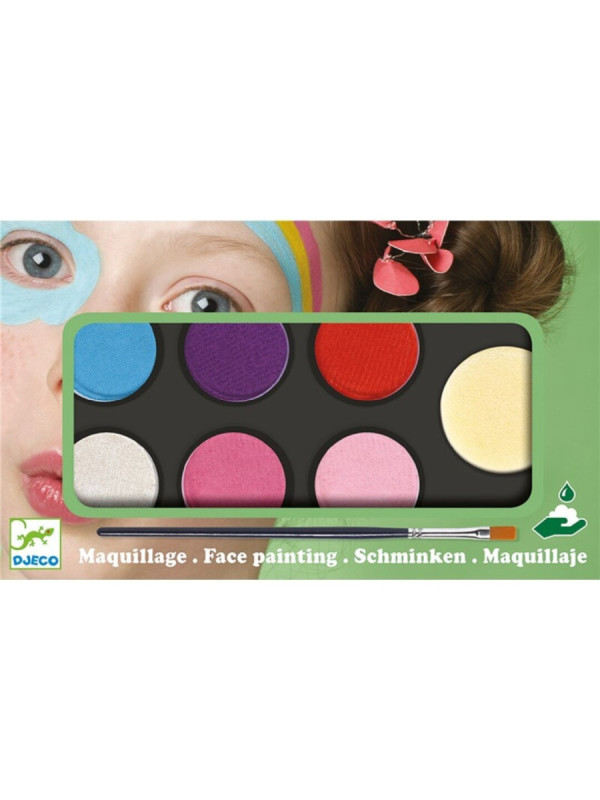Estuche de maquillaje paleta 6 colores dulce DJECO