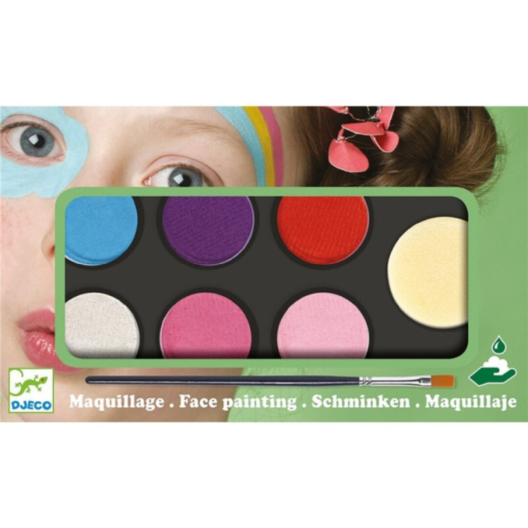 Estuche de maquillaje paleta 6 colores dulce DJECO