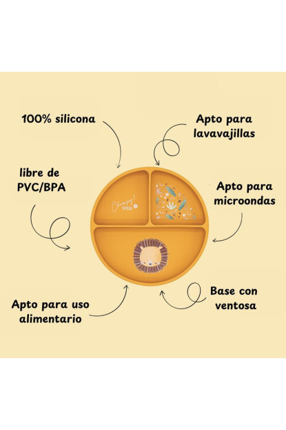 Plato de silicona León SASSI Plato de silicona León SASSI
