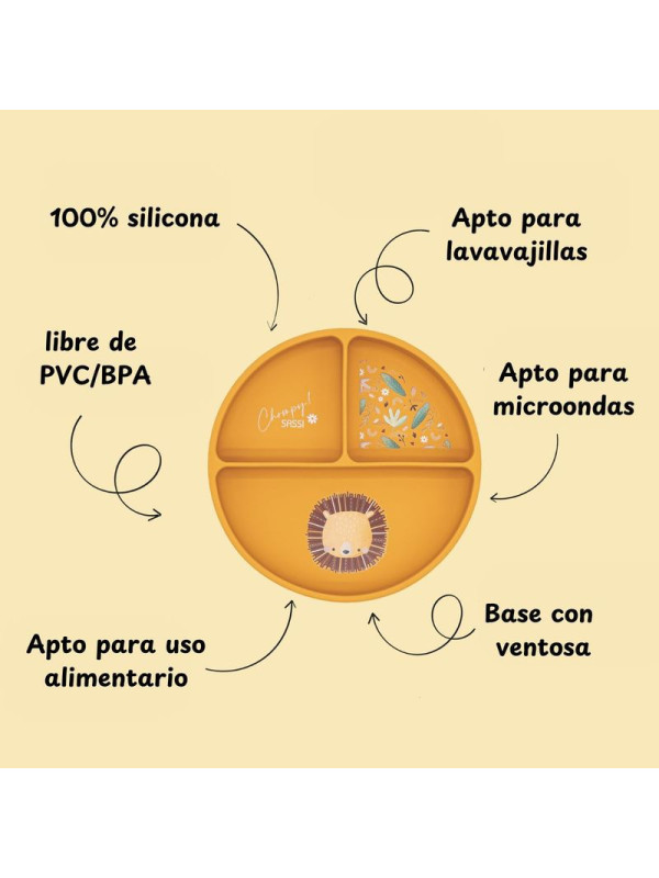  Plato de silicona León SASSI