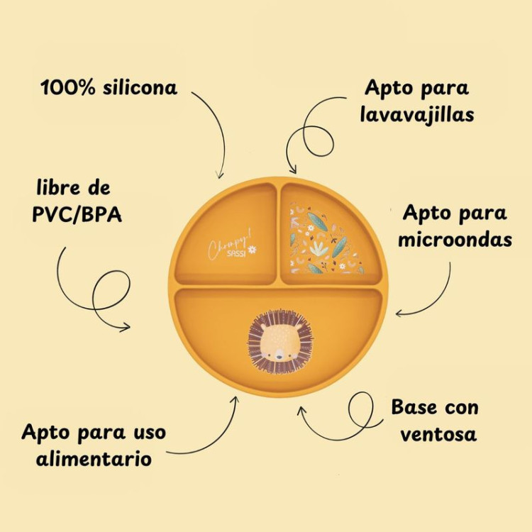  Plato de silicona León SASSI