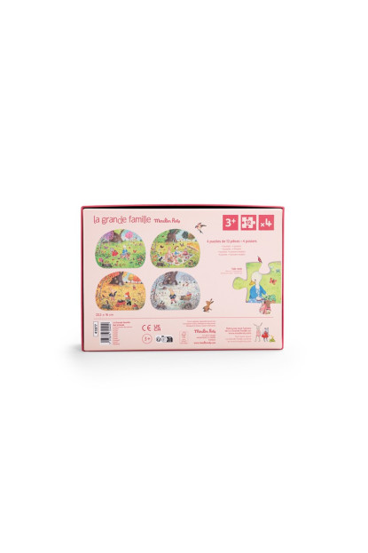 4 mini puzzles Las Estaciones MOULIN ROTY