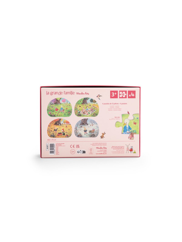 4 mini puzzles Las Estaciones MOULIN ROTY