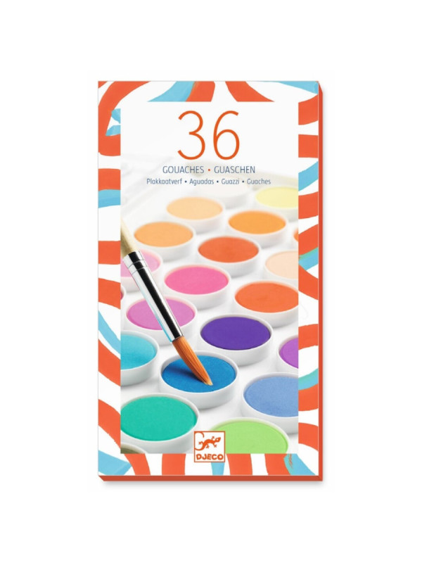 Colores 36 pinturas aguadas DJECO