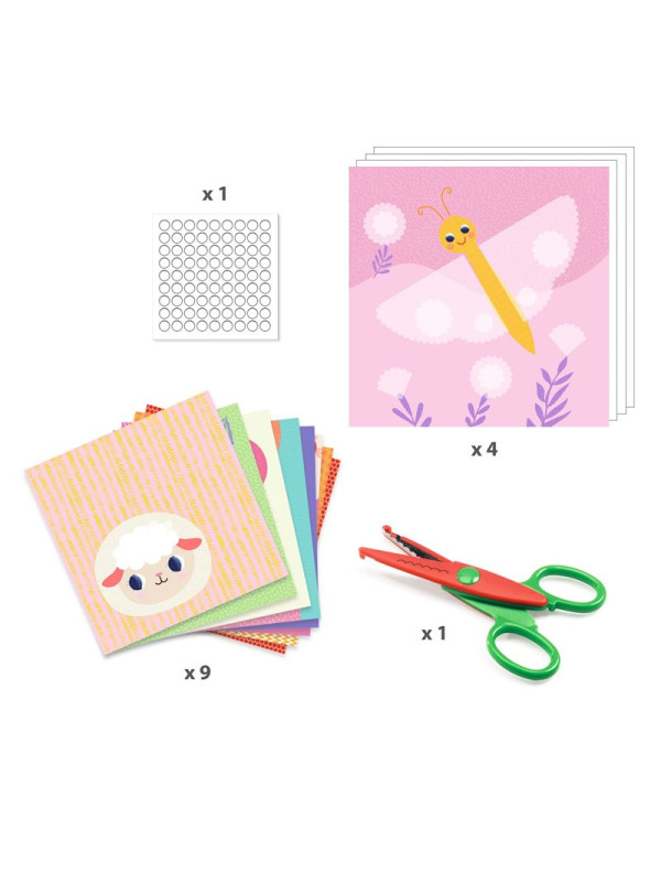 Collage Recortar con bordes decorativos DJECO
