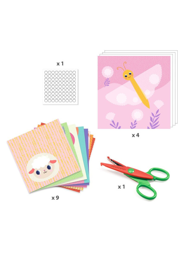Collage Recortar con bordes decorativos DJECO