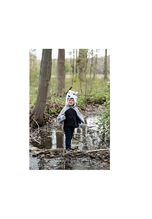 Capa de lobo TALLA  4-6 AÑOS GREAT PRETENDERS