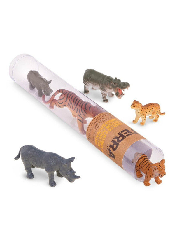 Terra Tubo de 6 animales salvajes (adultos & crías)