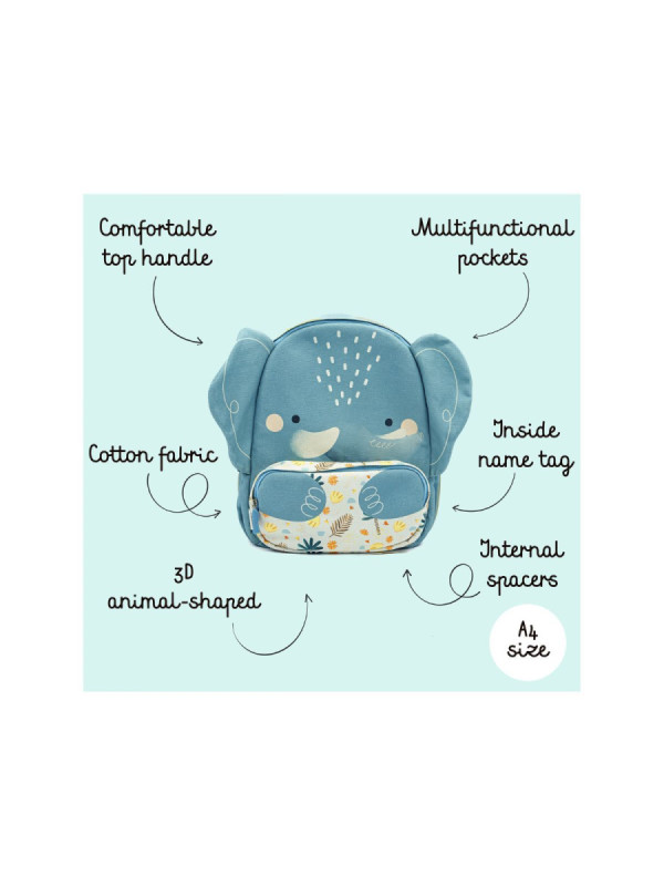 Mochila Junior A4 Elefante SASSI