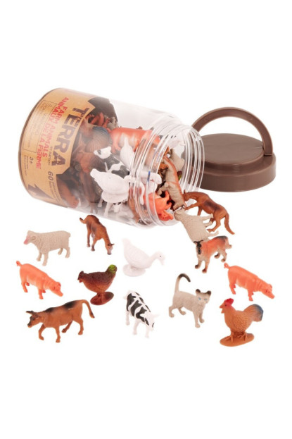 Terra Bote de 60 animales de la granja