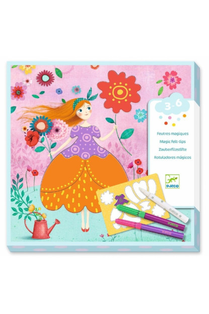 Dibujos para colorear Los hermosos vestidos de Marie DJECO