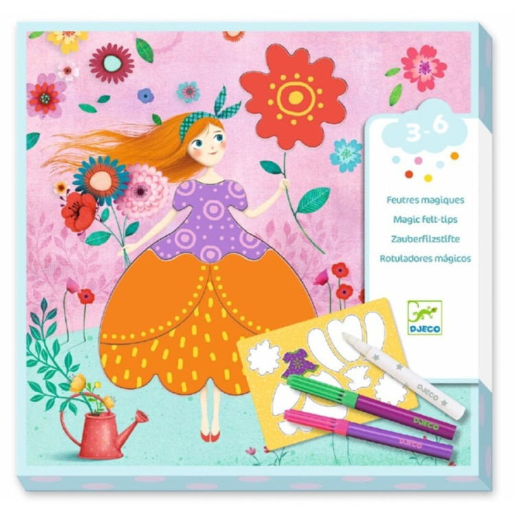 Dibujos para colorear Los hermosos vestidos de Marie DJECO