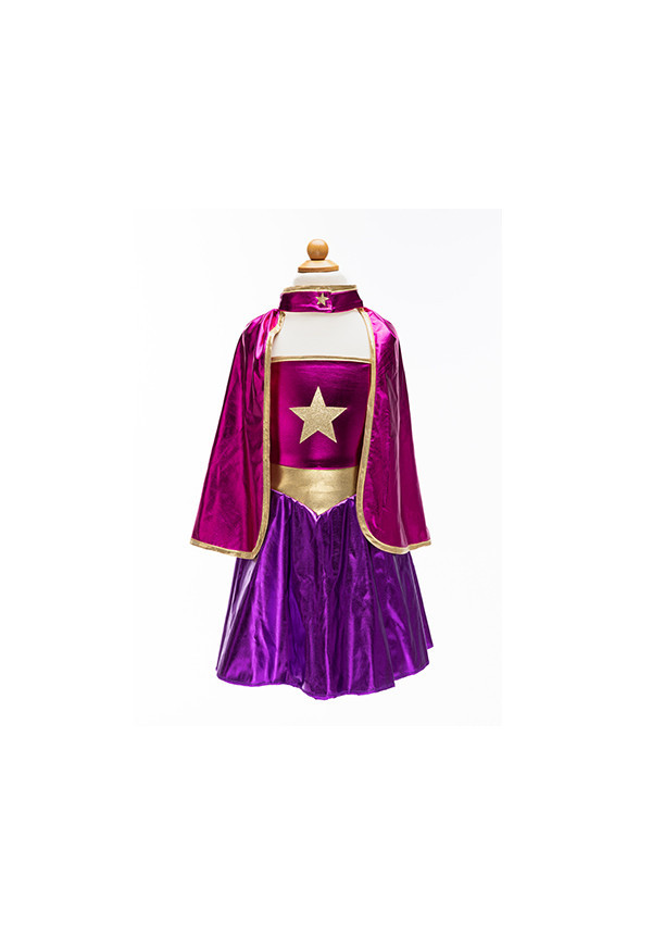 VESTIDO DE SUPERHEROINA CON ESTRELLA TALLA 5-6 GREAT PRETENDERS