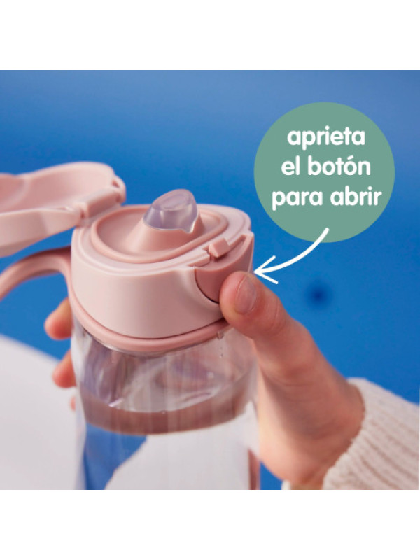 Botella tritán con boquilla y asa 450ml B.Box - Blush Crush