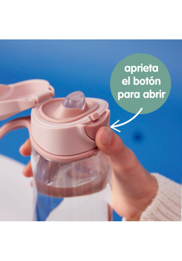 Botella tritán con boquilla y asa 450ml B.Box - Blush Crush
