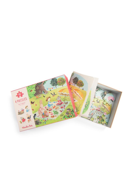 4 mini puzzles Las Estaciones MOULIN ROTY