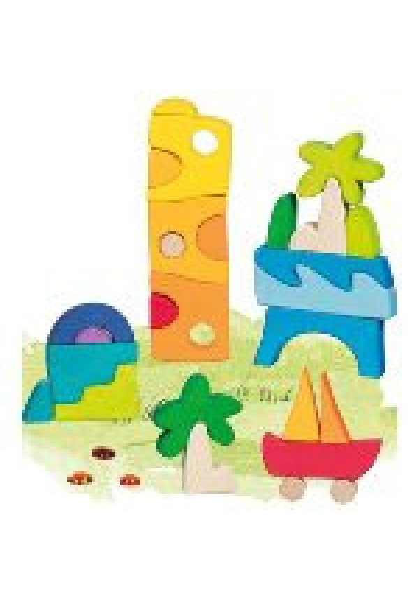Puzzle paisaje Honolulu, con 3 piedras de vidrio GOKI