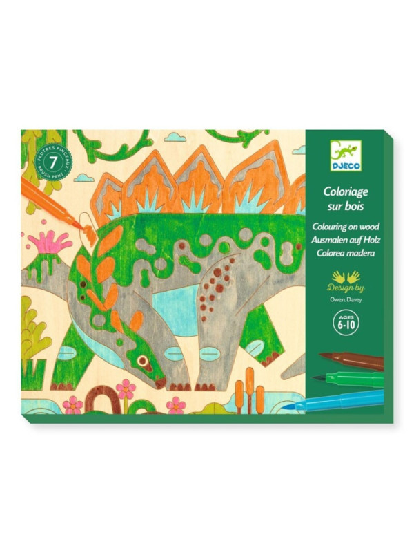 Taller Rotulador pincel Mundo de Dinosaurios DJECO