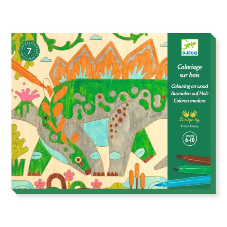 Taller Rotulador pincel Mundo de Dinosaurios DJECO