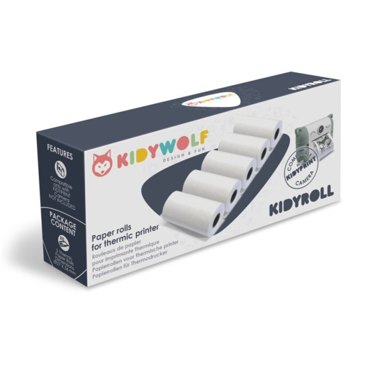 Papel térmico (5 rollos) KIDYWOLF