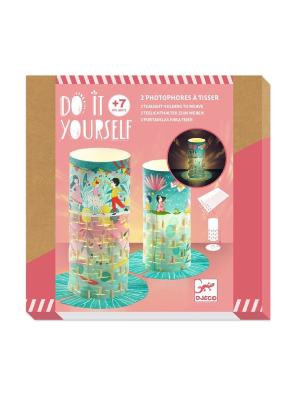 DIY Dos portavelas para tejer DJECO