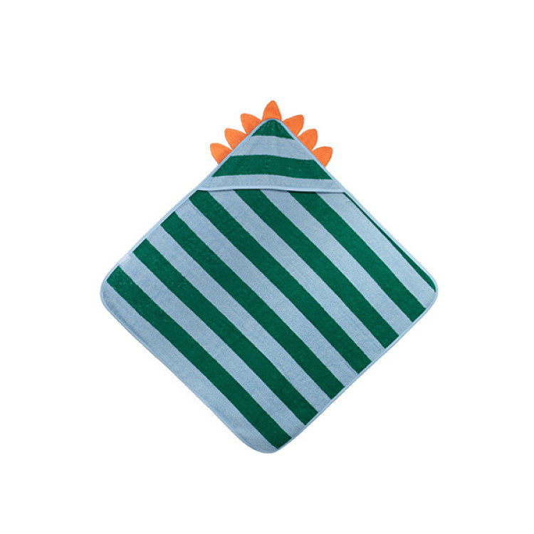 Toalla con capucha 100% algodón – 75 x 75 cm Dino Lagoon QUUT