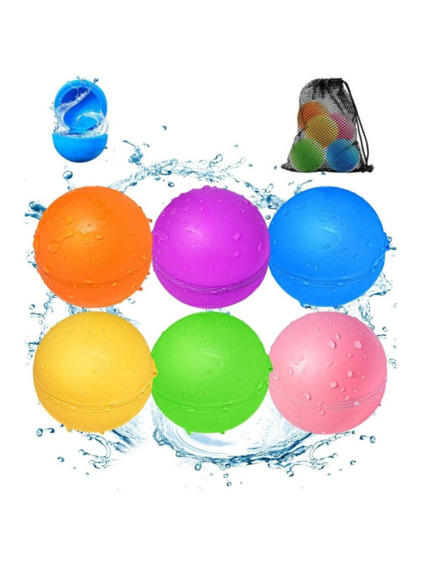 Globos agua reutilizables SOLID opacos (6 ud.+bolsa) SOPPYCID