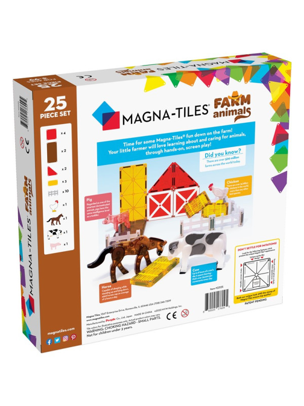 MAGNA-TILES Farm Animals Set 25pcs