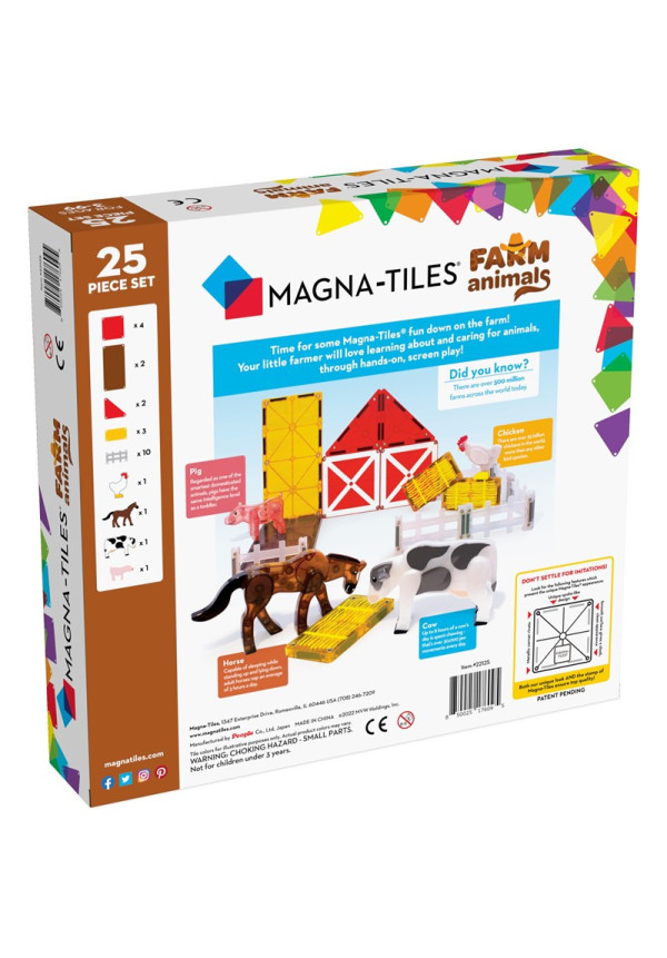 MAGNA-TILES Farm Animals Set 25pcs