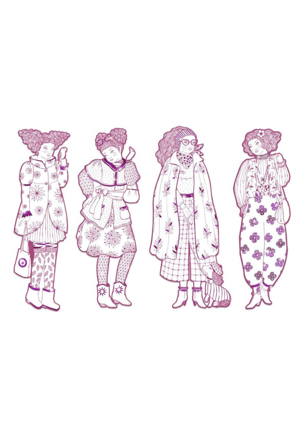 Figuras para colorear Rosemary & sus amigas DJECO
