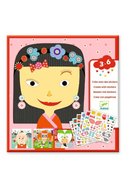  Crear con pegatinas Todas diferentes DJECO