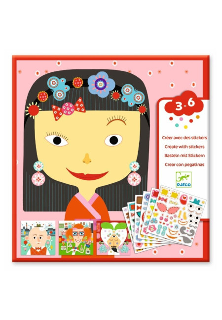  Crear con pegatinas Todas diferentes DJECO