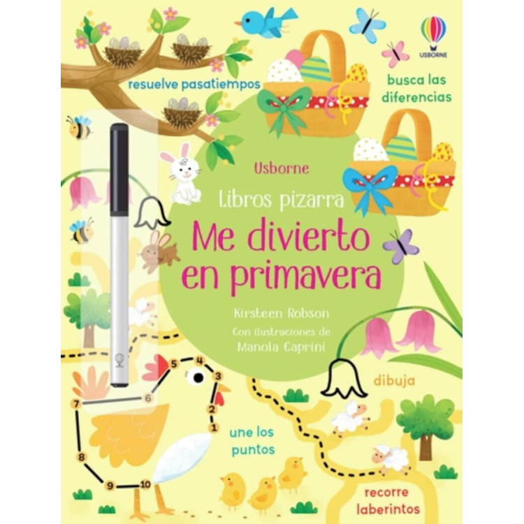 LIBRO: Me Divierto En Primavera - Libros Pizarra Con Actividades