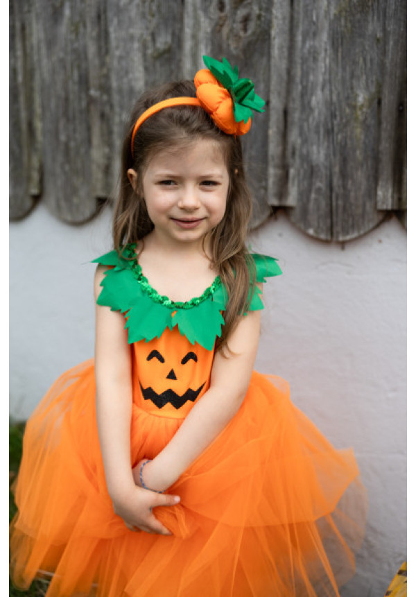 Vestido y diadema de calabaza TALLA 3-4 GREAT PRETENDERS