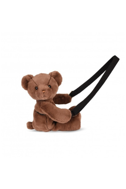 SAC DOUDOU - Bolsito oso marrón glacé 30 cm