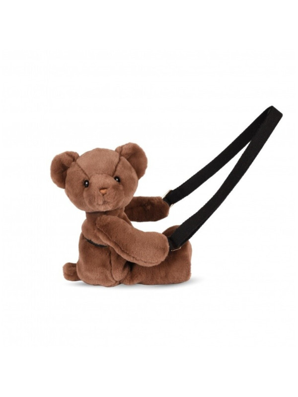SAC DOUDOU - Bolsito oso marrón glacé 30 cm