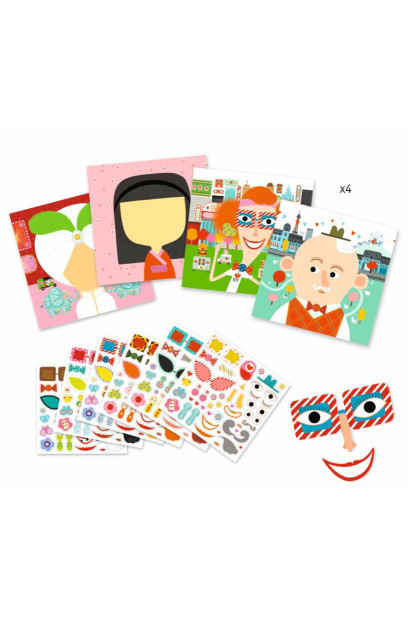  Crear con pegatinas Todas diferentes DJECO