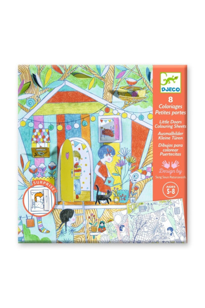 Colorea Las cabañas de Nina DJECO