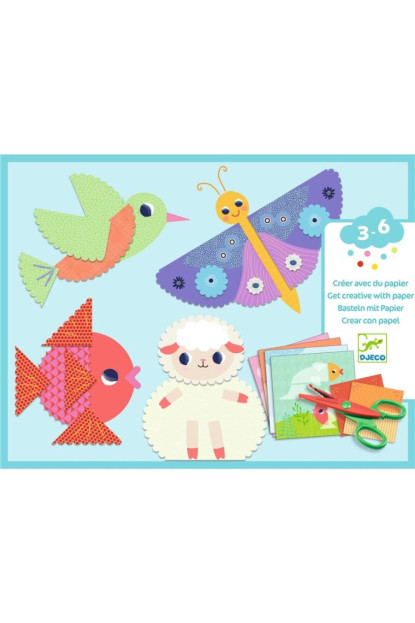 Collage Recortar con bordes decorativos DJECO