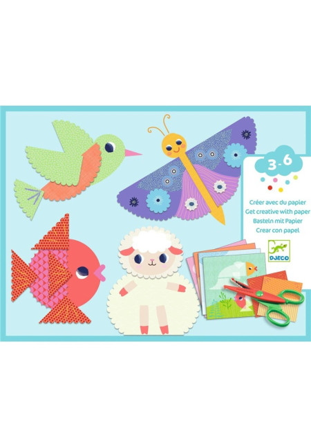 Collage Recortar con bordes decorativos DJECO