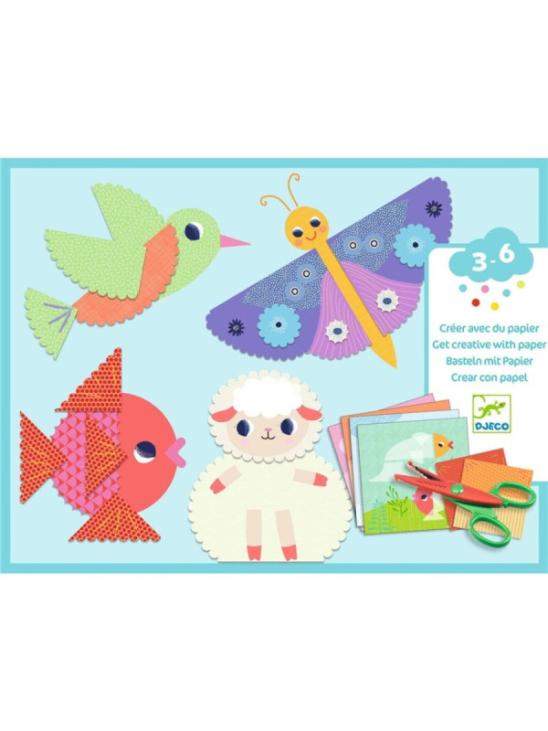 Collage Recortar con bordes decorativos DJECO