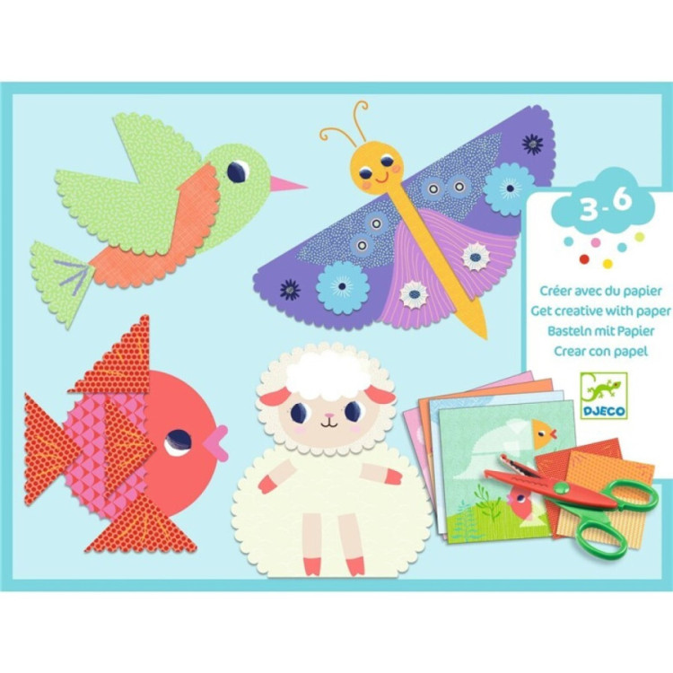 Collage Recortar con bordes decorativos DJECO