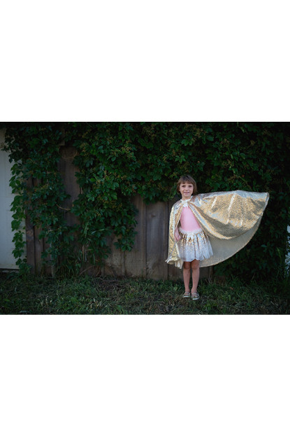 Capa dorada de lentejuelas TALLA 4-6 AÑOS GREAT PRETENDERS