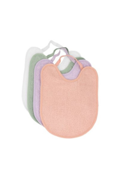 Pack 4 Baberos Rizo Rosa/Malva/Sage/Ivory 